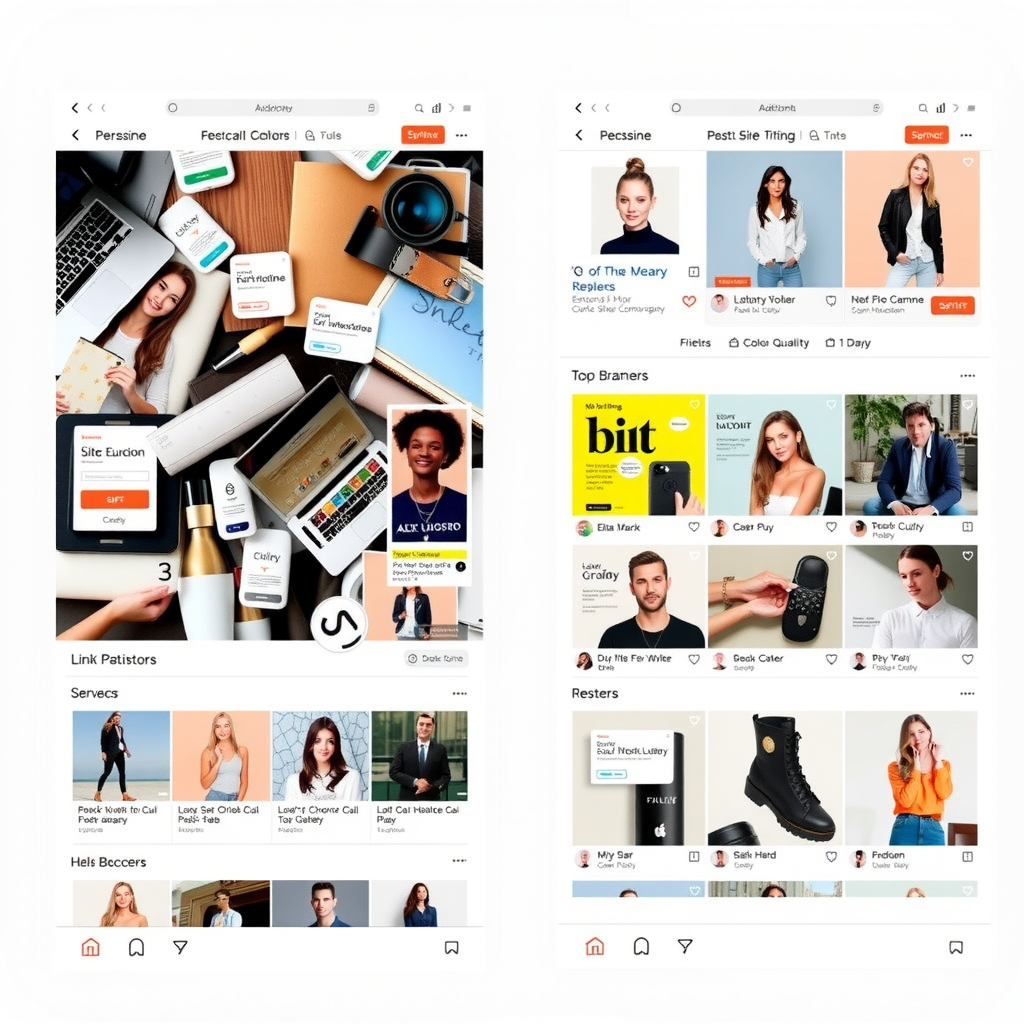Side-by-side comparison showing cluttered inconsistent social media profiles on left versus clean, cohesive branded profiles on right with matching colors, photos, and messaging